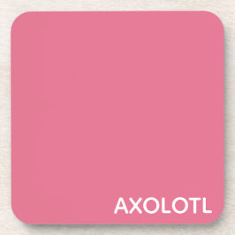 Posavasos Nombre de color rosa Axolotl