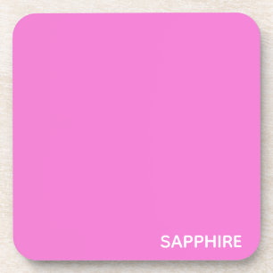 Posavasos Nombre de color rosa de zafiro