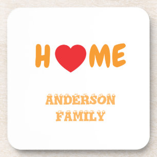 Posavasos nombre de familia de casa lindo