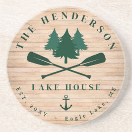 Posavasos Nombre de familia Lake House Pine Tree wood Person