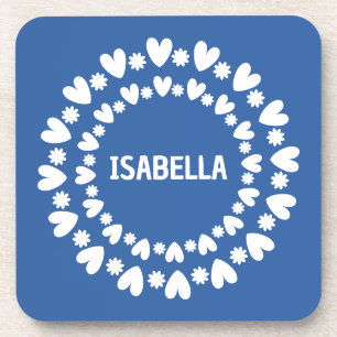 Posavasos Nombre De Flores Y Corazones