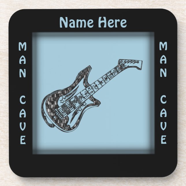 Posavasos Nombre de la cueva del hombre de guitarra (Frente)