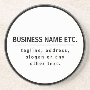 Posavasos Nombre de la empresa y eslogan/otro texto Blanco
