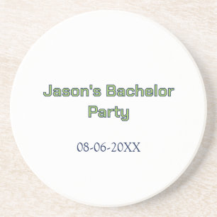 Posavasos nombre de la fiesta de soltero fecha simple minima