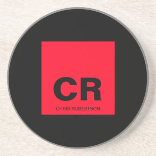 Posavasos Nombre de monograma Regalo de Personalizado de cre