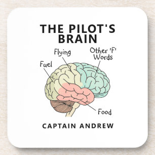 Posavasos Nombre de piloto moderno Aviación divertida