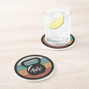Posavasos Nombre del monograma del personalizado del timbre 
