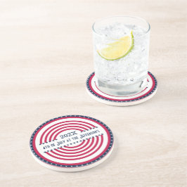 Posavasos Nombre familiar Año 4 de julio Estrellas franjas