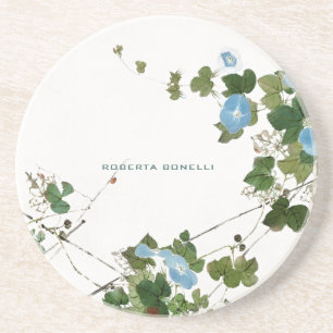Posavasos Nombre floral Minimalista único litografía elegant