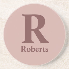 Posavasos Nombre inicial/primero/familia del Rosa de canela