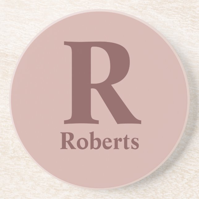 Posavasos Nombre inicial/primero/familia del Rosa de canela (Frente)