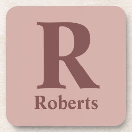 Posavasos Nombre inicial/primero/familia del Rosa de canela