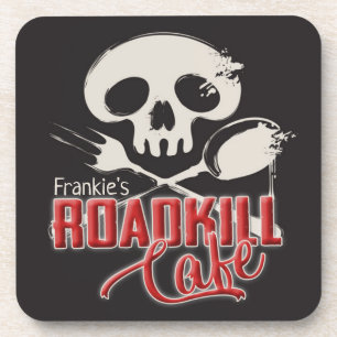 Posavasos NOMBRE Personalizado Cheeky Roadkill Cafe Diner