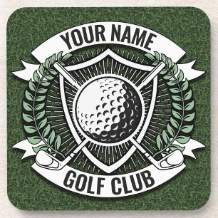 Posavasos NOMBRE personalizado Club de Golf Golf Club Turf C