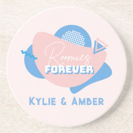 Posavasos Nombre personalizado de regalo de compañero de hab