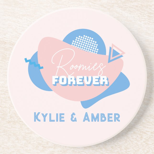 Posavasos Nombre personalizado de regalo de compañero de hab (Frente)