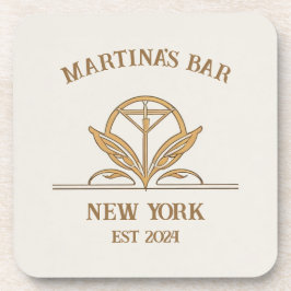 Posavasos Nombre personalizado del logotipo Martini del Rótu