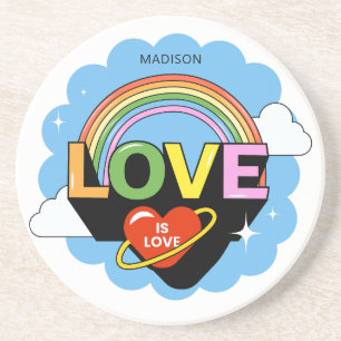Posavasos Nombre personalizado "El amor es amor"