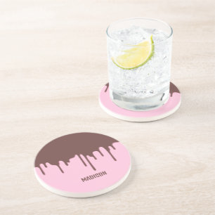 Posavasos Nombre personalizado Perforación de chocolate