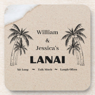Posavasos Nombre personalizado Personalizado Lanai Tropical 
