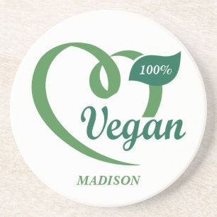 Posavasos Nombre personalizado Vegan