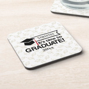 Posavasos Nombre personalizado y regalo de graduación de año