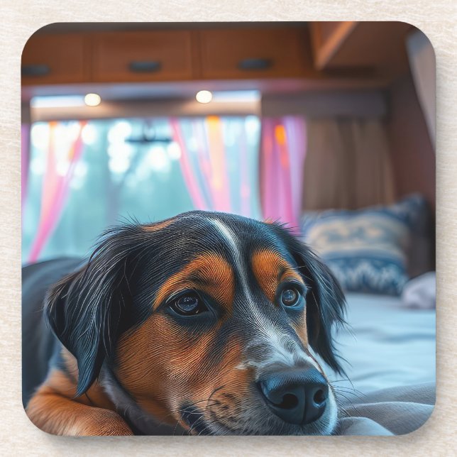 Posavasos Nombre: Sueños de Perro Dormido (Frente)