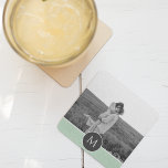 Posavasos Nombre y foto personalizados de la Casa de la Mone<br><div class="desc">Nombre y foto personalizados de la Casa de la Moneda Minimalista</div>