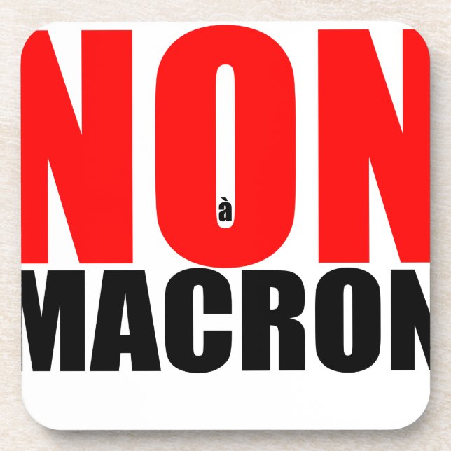 Posavasos NON à MACRON (Frente)