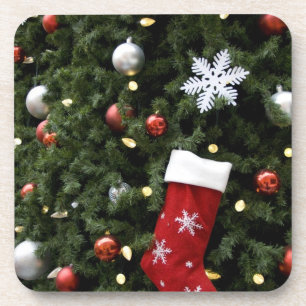Posavasos Norteamérica. Decoraciones del navidad en árbol.