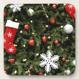 Posavasos Norteamérica. Decoraciones del navidad en árbol.
