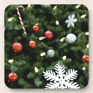 Posavasos Norteamérica. Decoraciones del navidad en árbol.