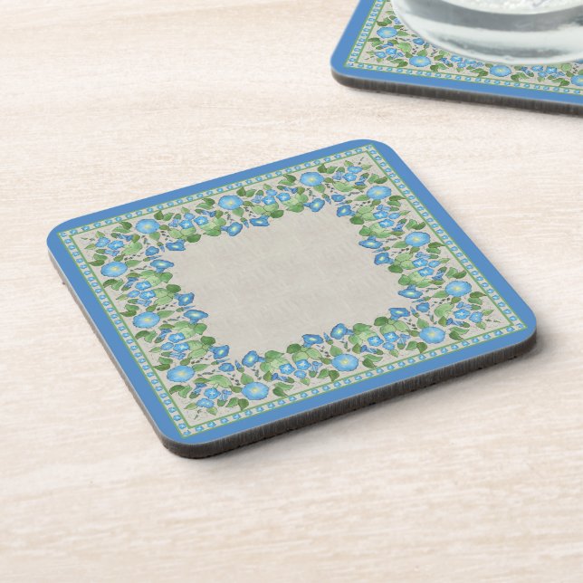 Posavasos Nostalgic Blue Morning Glory Set of Coasters (Lado Izquierdo)