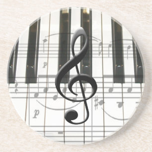 Posavasos Notas del teclado y de la música de piano