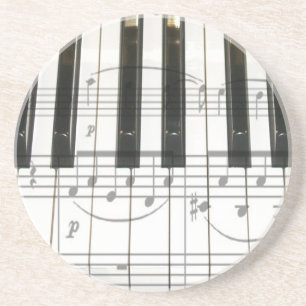 Posavasos Notas del teclado y de la música de piano