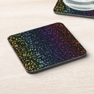 Posavasos Notas musicales coloridas bailando Amantes de la m