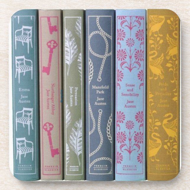 Posavasos novelas de Jane Austen   (Frente)