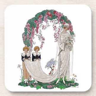 Posavasos Novia vintage Art Deco