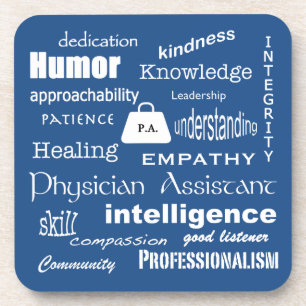 Posavasos Nube/azul de la Ayudante-Palabra del médico