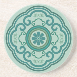 Posavasos nube tradicional china verde Ruyi