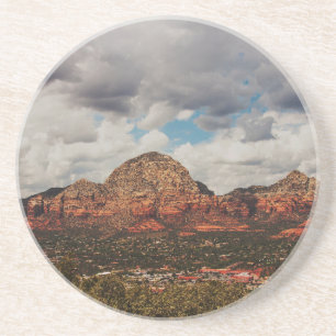 Posavasos Nubes mientras se deslizan hacia Sedona