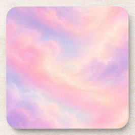 Posavasos Nubes Pastel Rosa Púrpura Estético Bebid