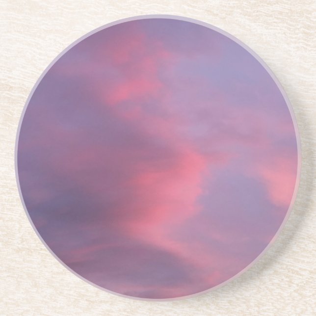 Posavasos Nubes Rosadas Azules (Frente)
