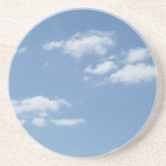 Posavasos Nubes Wispy Polvo Cielo Azul (Frente)