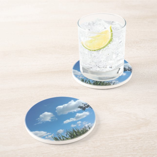 Posavasos Nubes Y Cielo Azul (Lado)