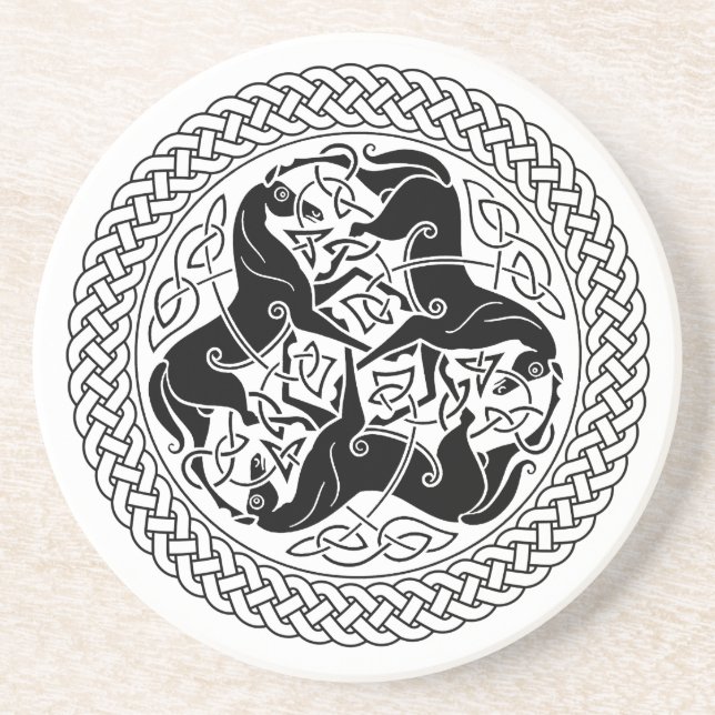 Posavasos Nudo de Epona del Celtic con los caballos (Frente)