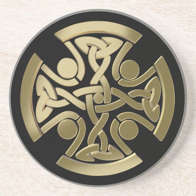 Posavasos Nudo dorado celta (Frente)