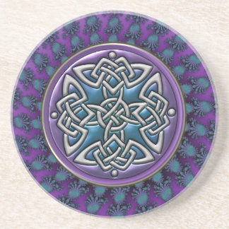 Posavasos Nudo fresco del Celtic de la mandala del fractal