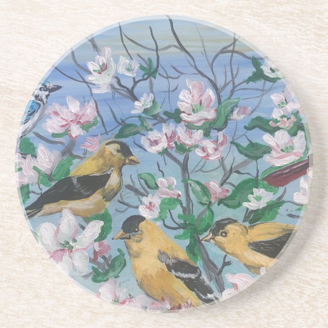 Posavasos Nueva colección de pájaros (Frente)