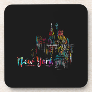 Posavasos Nueva York Cielo Latido Estatua de la Libertad Te